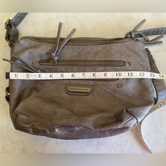 Stone Mountain Embossed Floral Handbag/Shoulder Bag - Picture 7 of 9